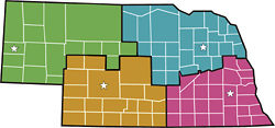 State of Nebraska extension map