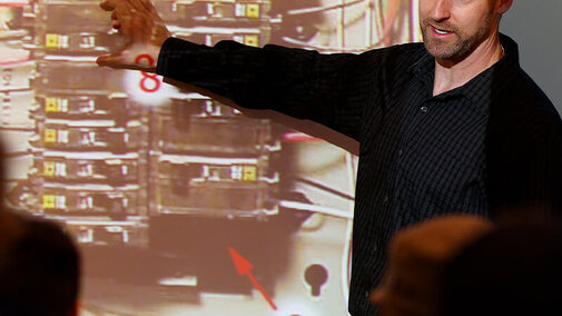 Professor delivering a lecture