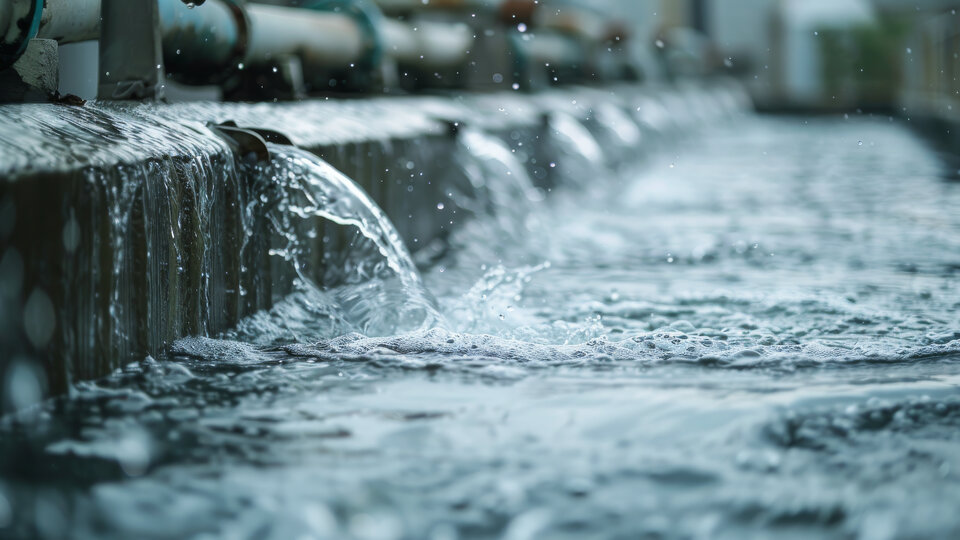 water flowing through a pipe