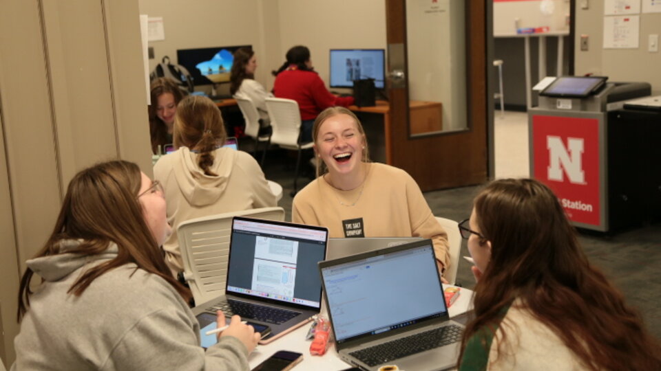 students in chase hall labs