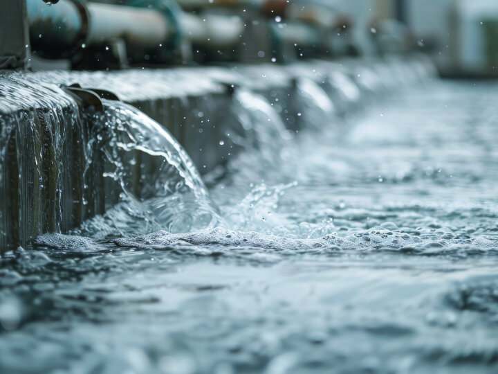 water flowing through a pipe