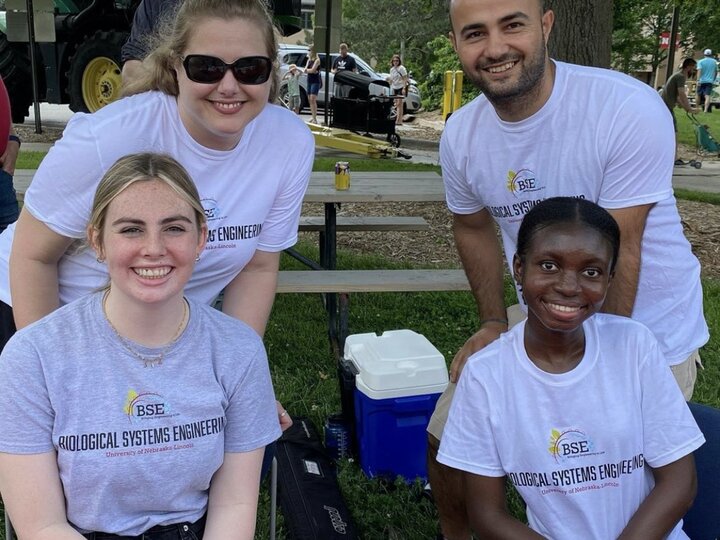 image of Dr. Iverson and students at Future of BSE Days